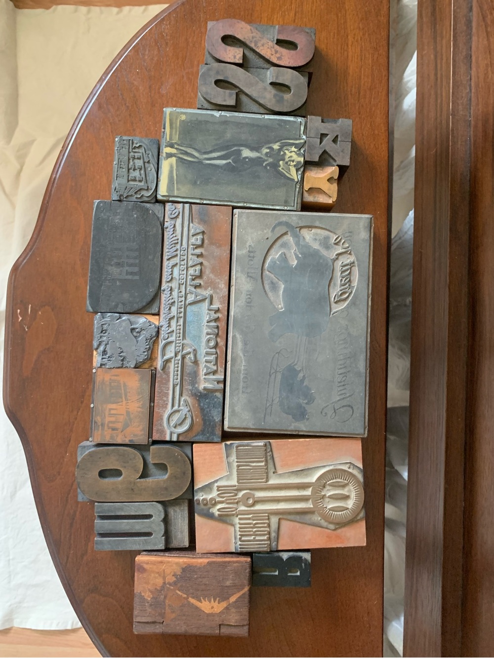 Antique wood block engraved and metal / copper engraved stamp collection animals